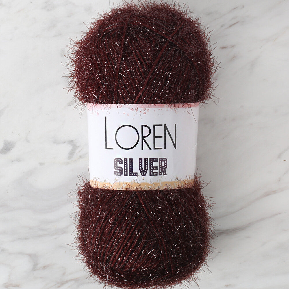 LOREN SILVER KAHVERENGİ EL ÖRGÜ İPİ - RS0093